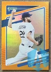 2021 Donruss Orange Holo Clayton Kershaw Los Angeles Dodgers #105